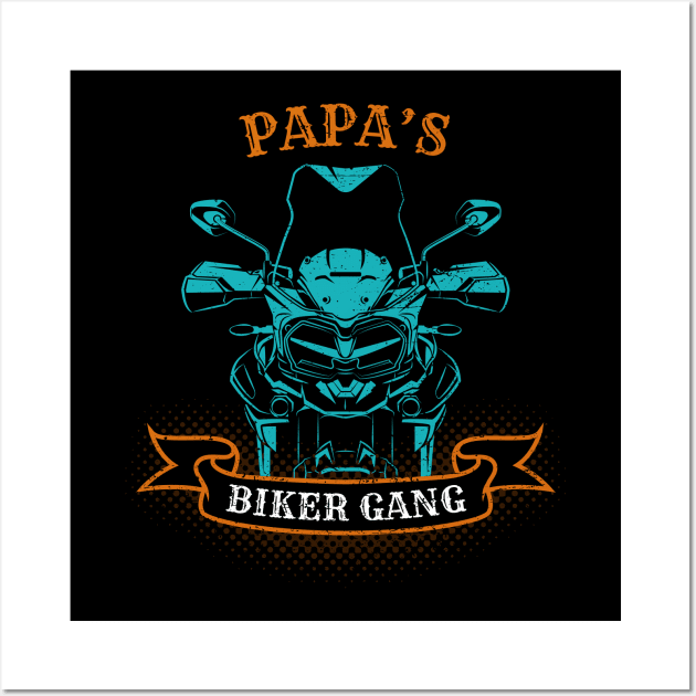 Papa's Biker Gang Father's Day Wall Art by DwiRetnoArt99